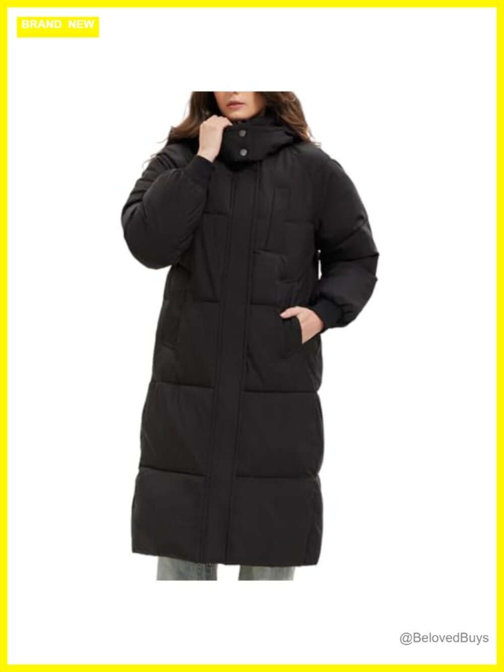 Long Puffer Jacket Women Thickened Winter Down Coat with Pockets